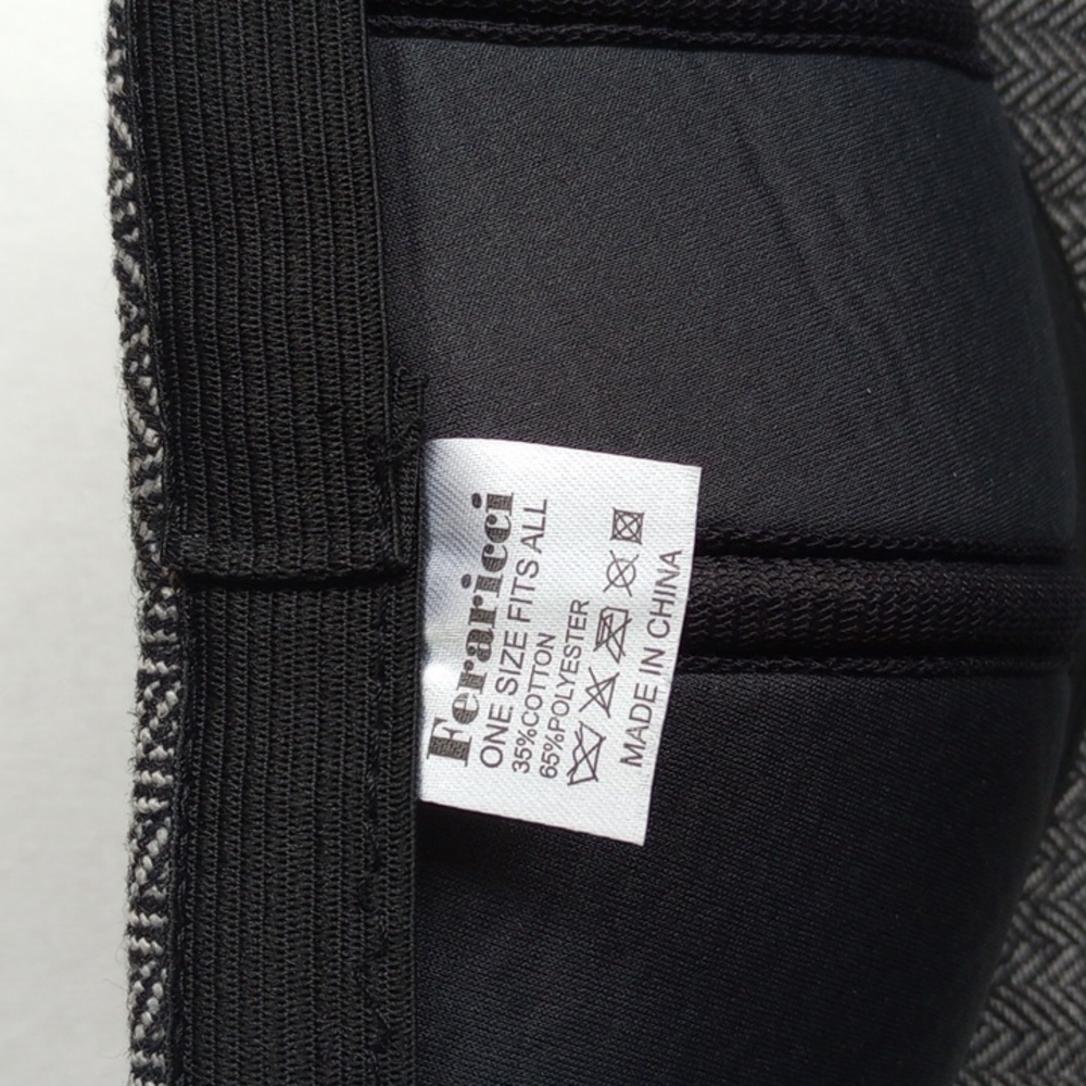 NWOT Ferraricci Herringbone Newsboy Cap OS Black White 50OFF3 - Picture 5 of 5